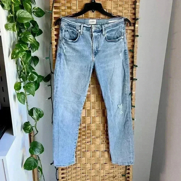 Citizens of Humanity Ella Light Washed Distressed Jeans - Picture 1 of 12
